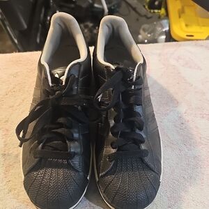 Adidas Black and White Shell Toe Sneakers